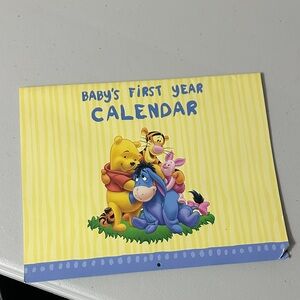 Vintage Pooh baby’s first year calendar